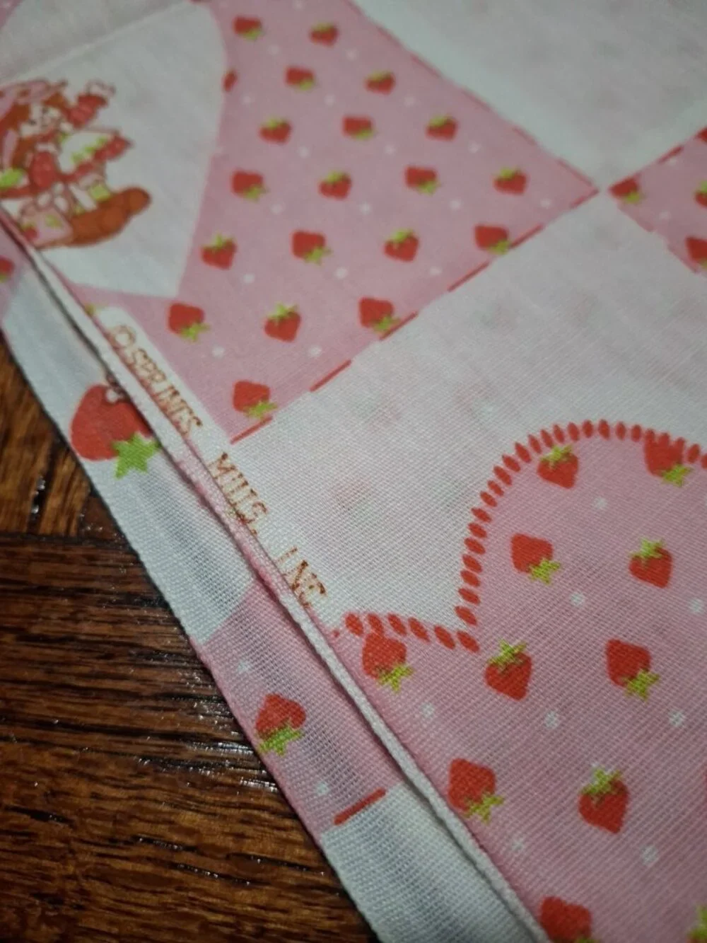 Vtg Strawberry Shortcake Cotton Fabric -3.25 ydsx44